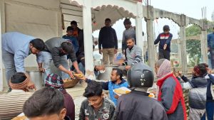कुखुड़ी गाँव मे दिनभर चला भंडारा