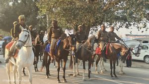 श्री पंच दशनाम आवाहन अखाड़े का महाकुम्भ नगर छावनी में प्रवेश हो गया